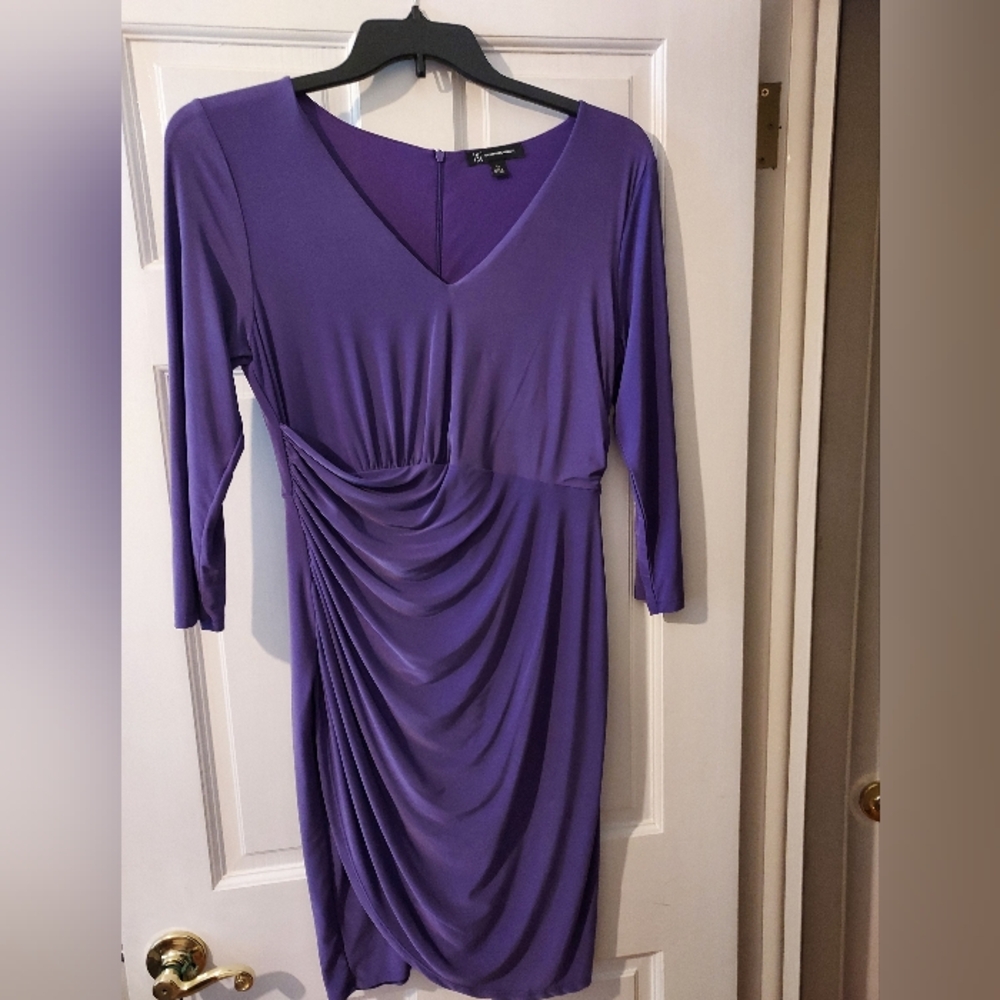 INC Ladies Purple Long Sleeve Dress, Medium